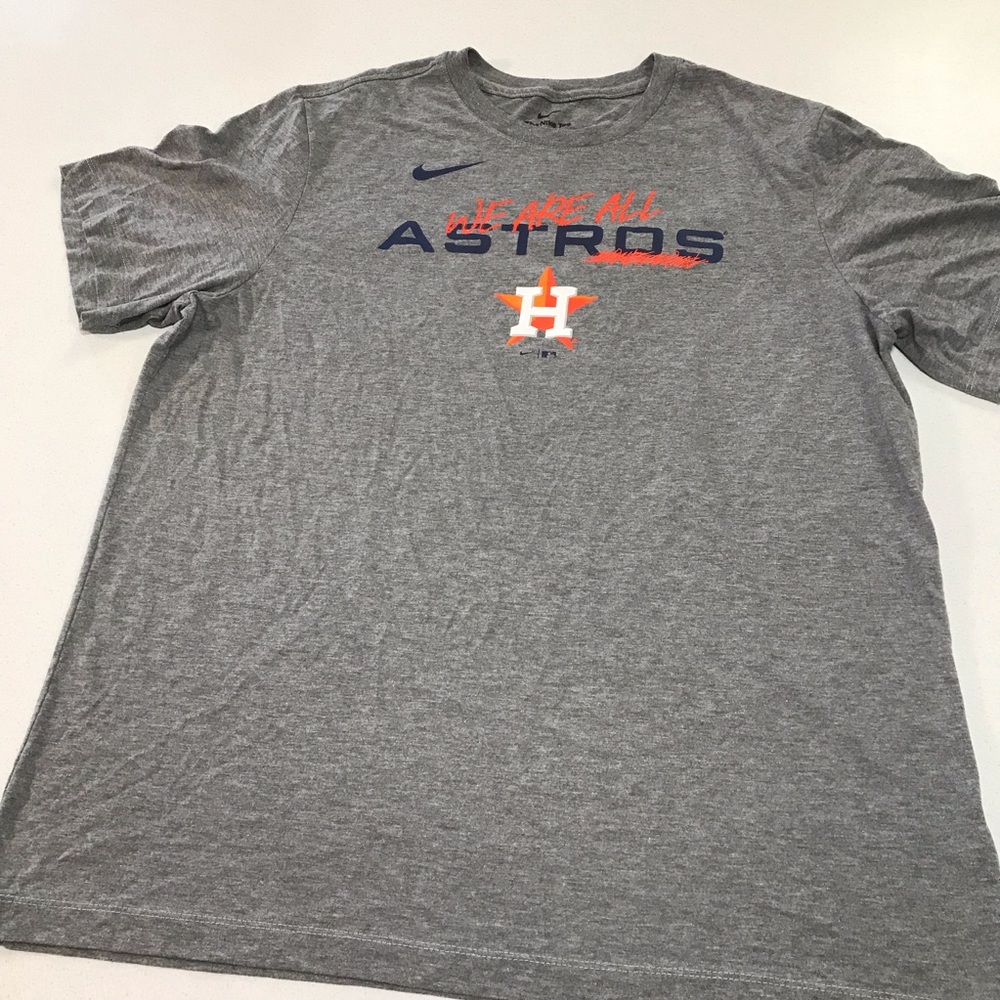 Houston Astros Mens T Shirt Gray Nike XL Short Sleeve Baseball We Are Al…
